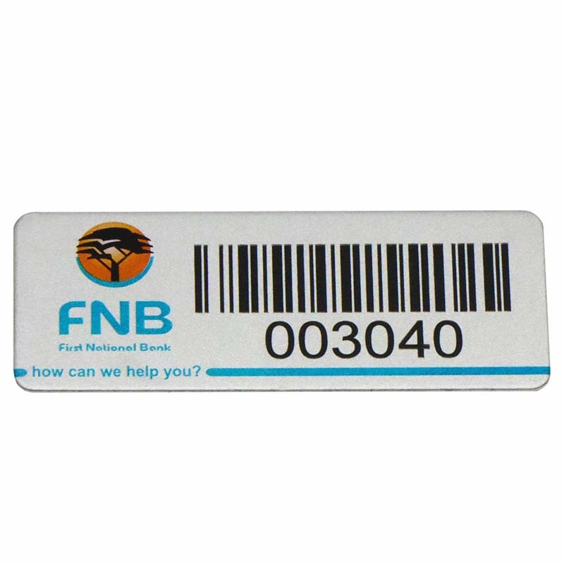 Großhandel benutzerdefinierte laser gravierte seriellenummer label metall barcode label kleber aufkleber gedruckt aluminium ass etet tag labe